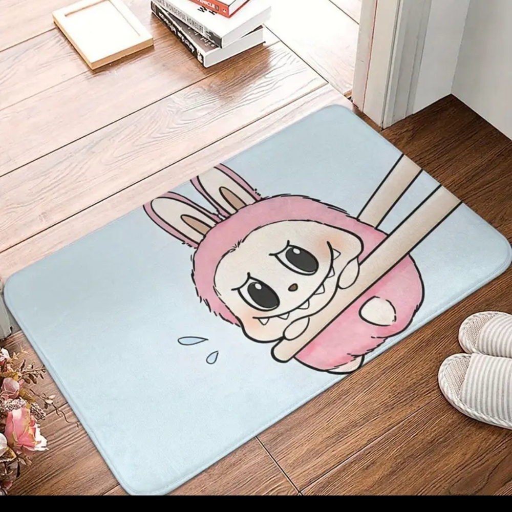 Labubu Cute Pink Floor Mat New